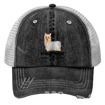 Discover Elegant Yorkshire Terrier Illustration Trucker Hats