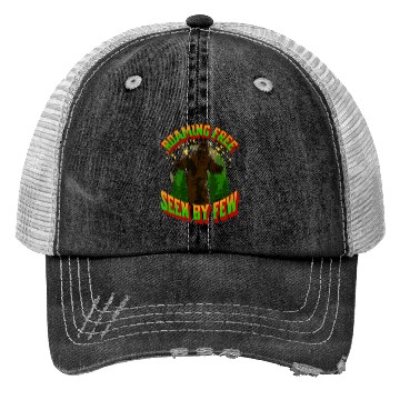 Discover Roaring Forest Bigfoot Design Trucker Hats