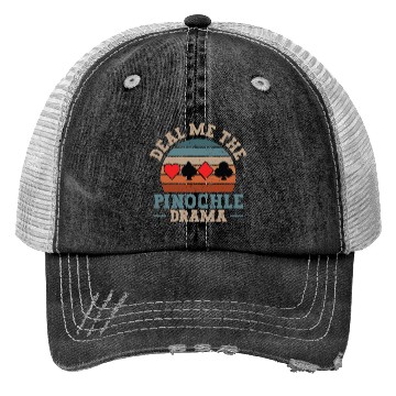 Discover Cool Pinochle Drama Novelty Game Night Session Trucker Hats