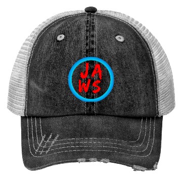 Discover Vibrant Graffiti Style JAWS Logo Trucker Hats
