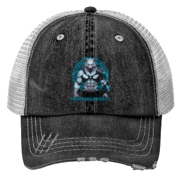 Discover Frostwolf Warrior with Arcane Runes Trucker Hats