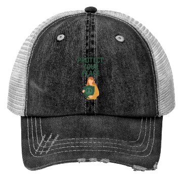 Discover Peaceful Defender Shield Illustration Trucker Hats