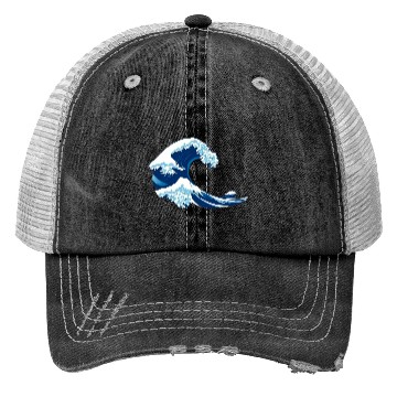 Discover Classic Wave Art Design Trucker Hats