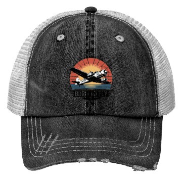 Discover Vintage Dive Bomber Flight Illustration Trucker Hats