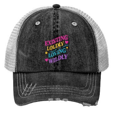 Discover Queer Pride Queer Joy LGBTQ+ Affirmation Trans Trucker Hats