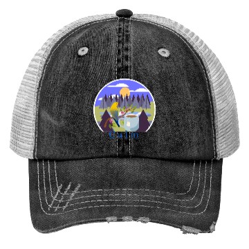 Discover Calm Nature-Inspired Trucker Hats - Relaxing Bird