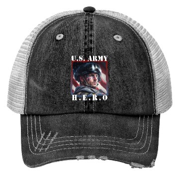 Discover US Army Hero American Soldier Patriotic Apparel Trucker Hats