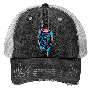 Discover Street Art Lion Trucker Hats