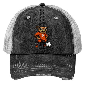 Discover Soccer owl Trucker Hats