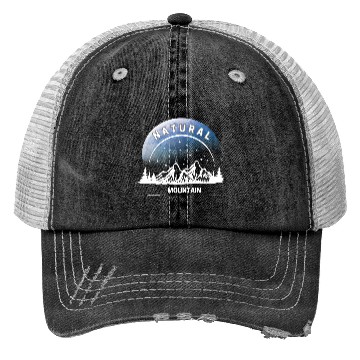 Discover Natural Mountain Wilderness Design Trucker Hats