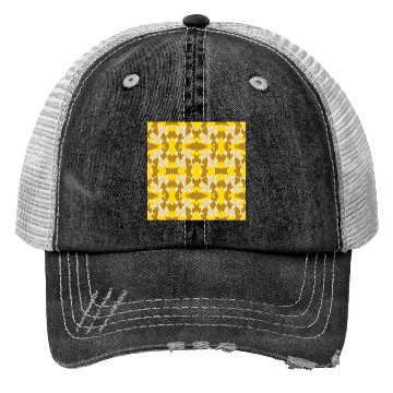 Discover Abstract Gold and Brown Pattern Trucker Hats