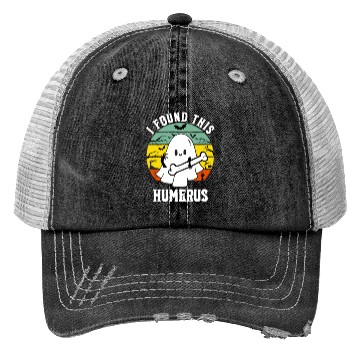 Discover Funny Ghost Pun I Found This Humerus Halloween Trucker Hats