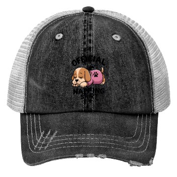 Discover Charming Sleeping Puppy Napping Trucker Hats