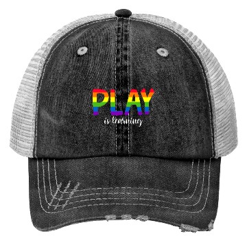 Discover Play Is Learning Preschool Pre-K Kindergarten Trucker Hats