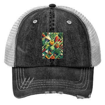 Discover Vibrant Vegetable Garden Illustration Trucker Hats
