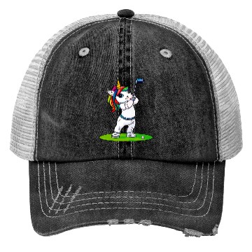 Discover Unicorn golfer Trucker Hats