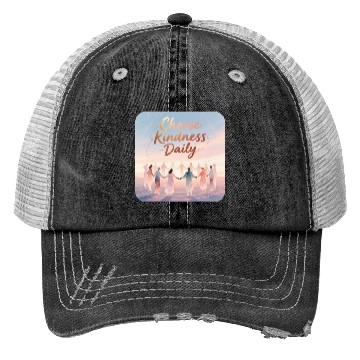 Discover Choose Kindness Daily Inspirational Design Trucker Hats