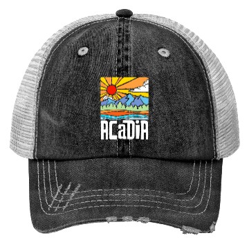 Discover Acadia National Park Artistic Nature & Mountains Trucker Hats