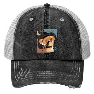Discover Autumn Deer Falling for Fall Trucker Hats