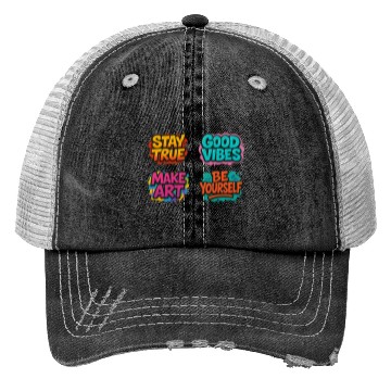 Discover Vibrant Motivational Affirmation Designs Trucker Hats
