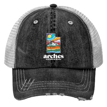 Discover Arches National Park Utah Vintage Nature Outdoor Trucker Hats
