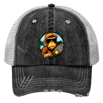 Discover Monkey tennis player / tennis monkey Trucker Hats