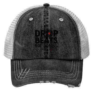Discover Drop Beats Not Bombs Vinyl Artwork Trucker Hats