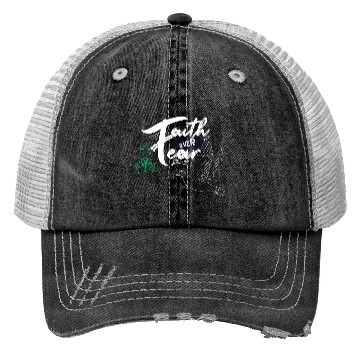 Discover Faith Over Fear Inspirational Design Trucker Hats