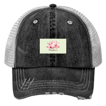 Discover Serene Lotus Happiness Design Trucker Hats
