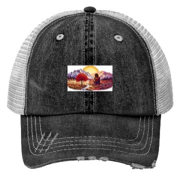 Discover Serene Mountain Autumn Landscape Trucker Hats