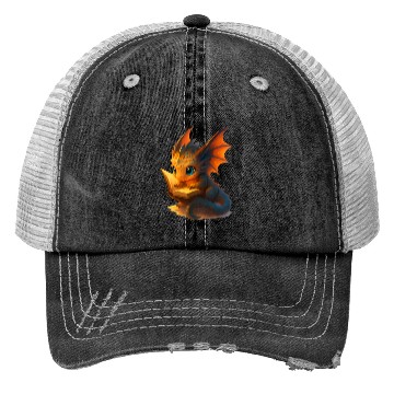 Discover Whimsical Dragon Reading Book Design Trucker Hats