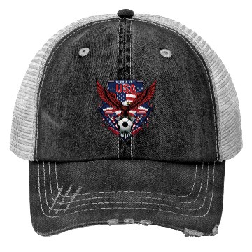 Discover USA Soccer World Cup 2026 Eagle Patriotic Apparel Trucker Hats