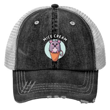 Discover Cute Mouse Cream Ice Cream Mice Cream Trucker Hats
