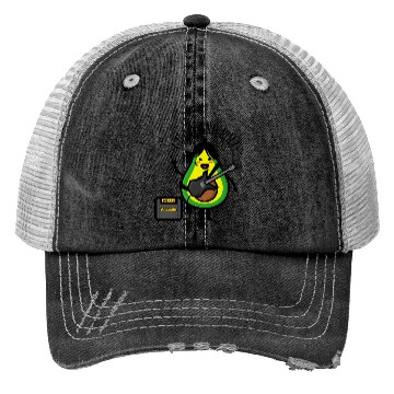 Discover Avocado Guitar Rock Design Trucker Hats