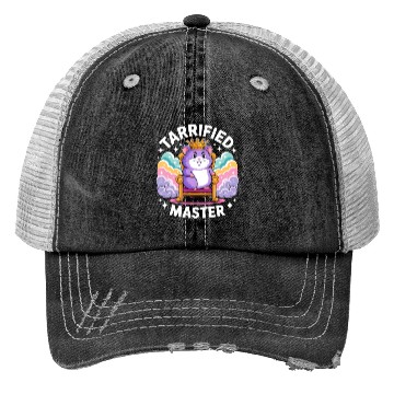 Discover Regal Hamster Crown Illustration Trucker Hats