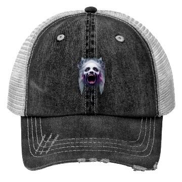Discover Haunted Puppet Horror Art Trucker Hats