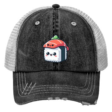 Discover kawaii sushi character - food Trucker Hats