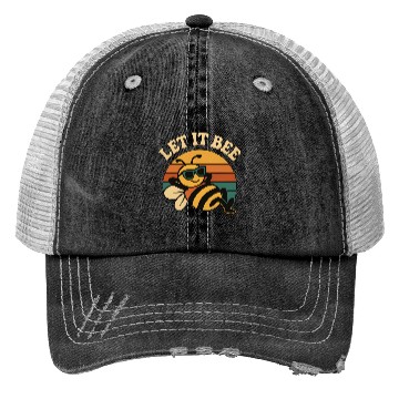 Discover Chill Bee Sunsetting Design Trucker Hats