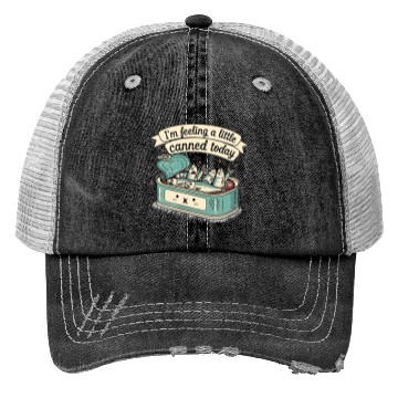 Discover Whimsical Canned Fish Humor Design Trucker Hats