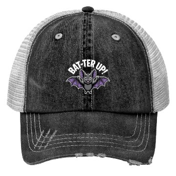 Discover Bat ter Up Cute Bat with Playful Expression Trucker Hats