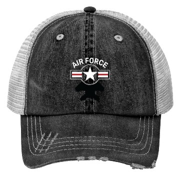 Discover Vintage Air Force Emblem Illustration Trucker Hats