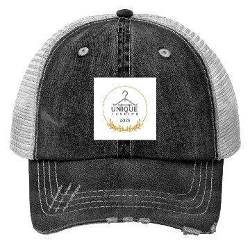 Discover Black And Gold Minimalist Fashion Logo Trucker Hats
