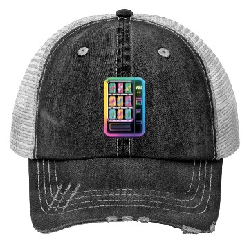 Discover Y2K Cyber Vending Machine with Iridescent Drinks Trucker Hats