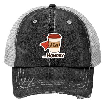 Discover Superhero Coffee Survival Design Trucker Hats
