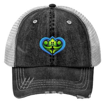 Discover Creative Heart Home Embrace Design Trucker Hats