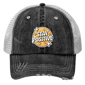 Discover Positive Vibes Motivational Sticker Trucker Hats