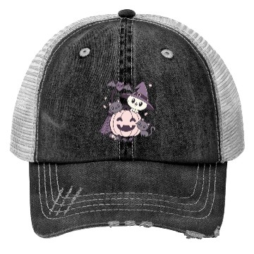Discover Halloween Kawaii Cat Pumpkin Ghosts Trucker Hats