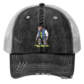 Discover Cyber Toxic Grunge Bear Streetwear Futuristic Trucker Hats