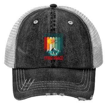Discover Mountain Sunset Peaceful Scene Trucker Hats