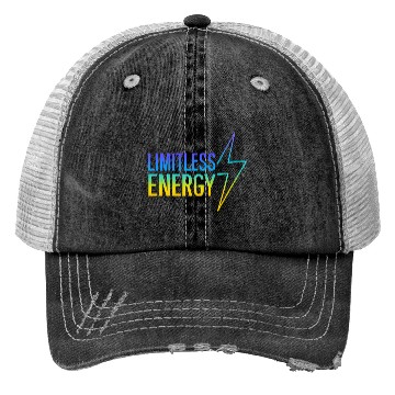 Discover Limitless Energy Neon Typography Trucker Hats